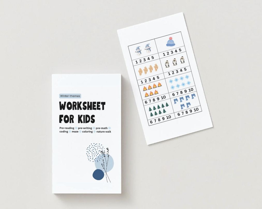 Pre-Math Winter Series Worksheet